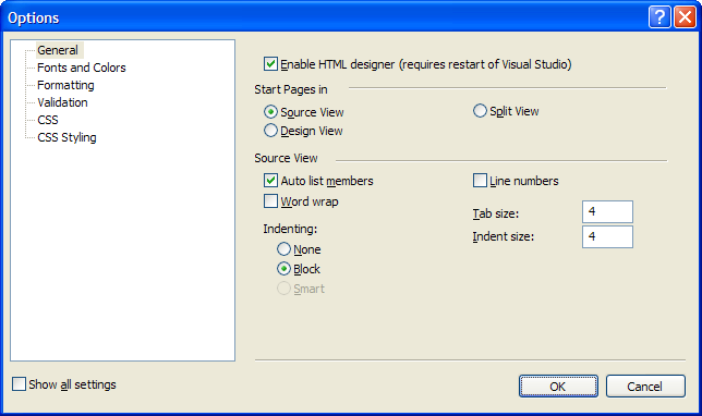 Turn on HTML designer in Visual Studio 2010