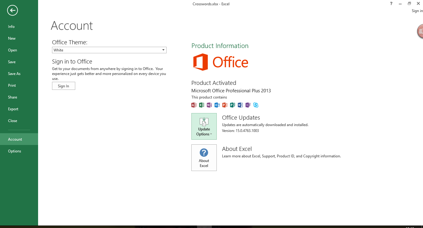 microsoft office account manage