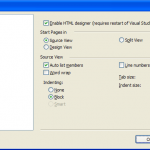 Turn on HTML designer in Visual Studio 2010