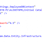 Figure 3. connectionStrings in web.config